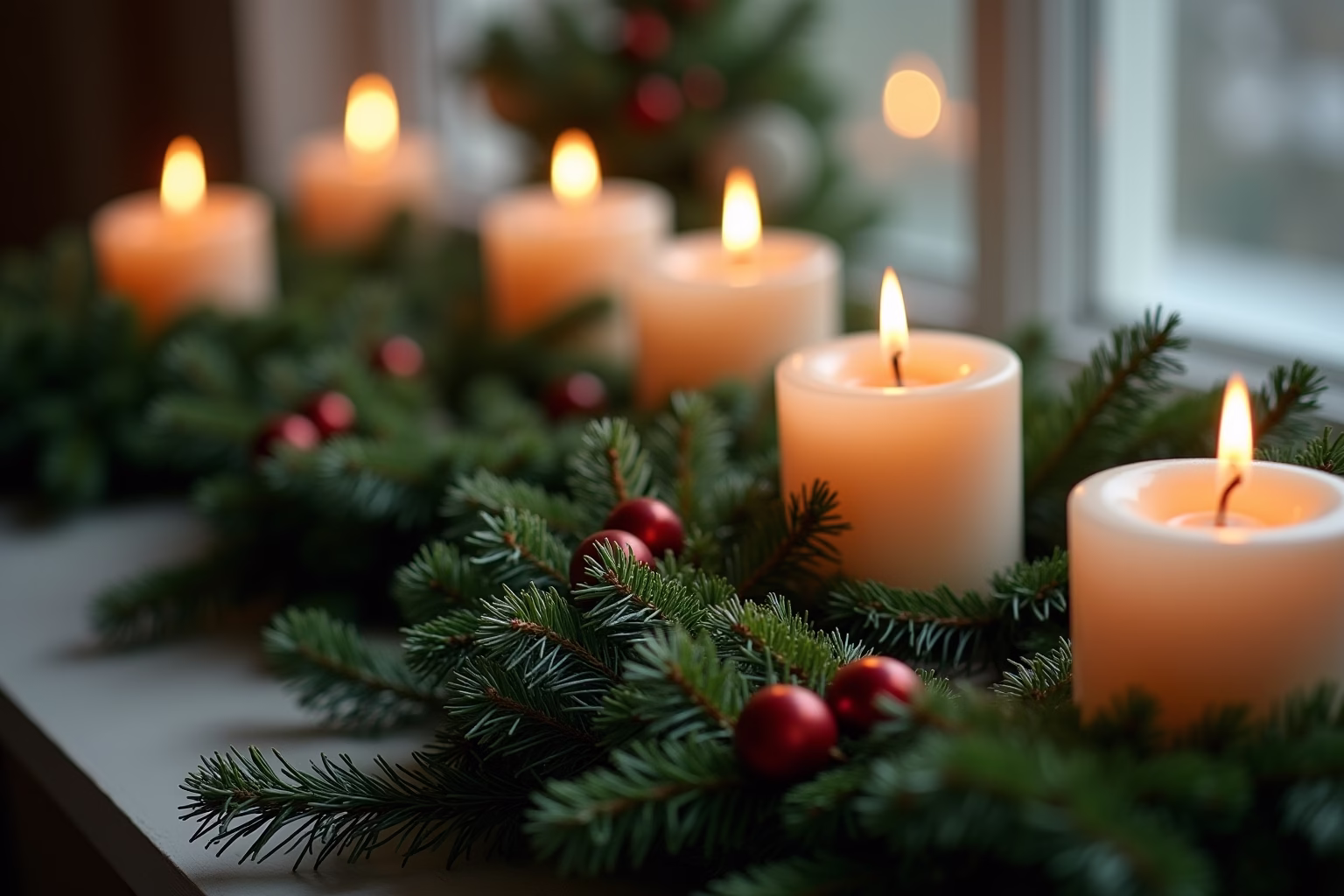 adventskranz grüne kerzen-Titel