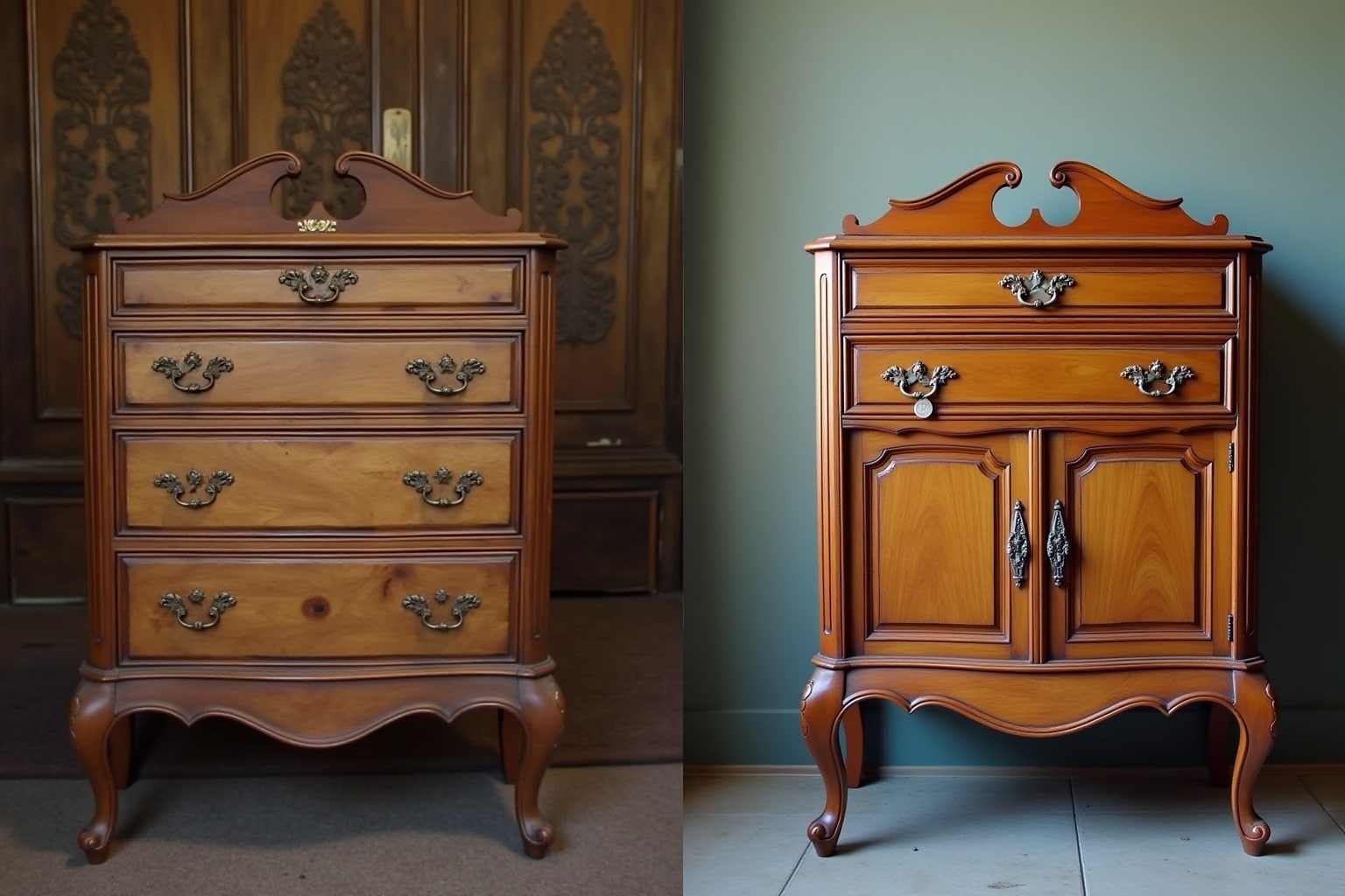 alte möbel streichen vorher nachher-Titel