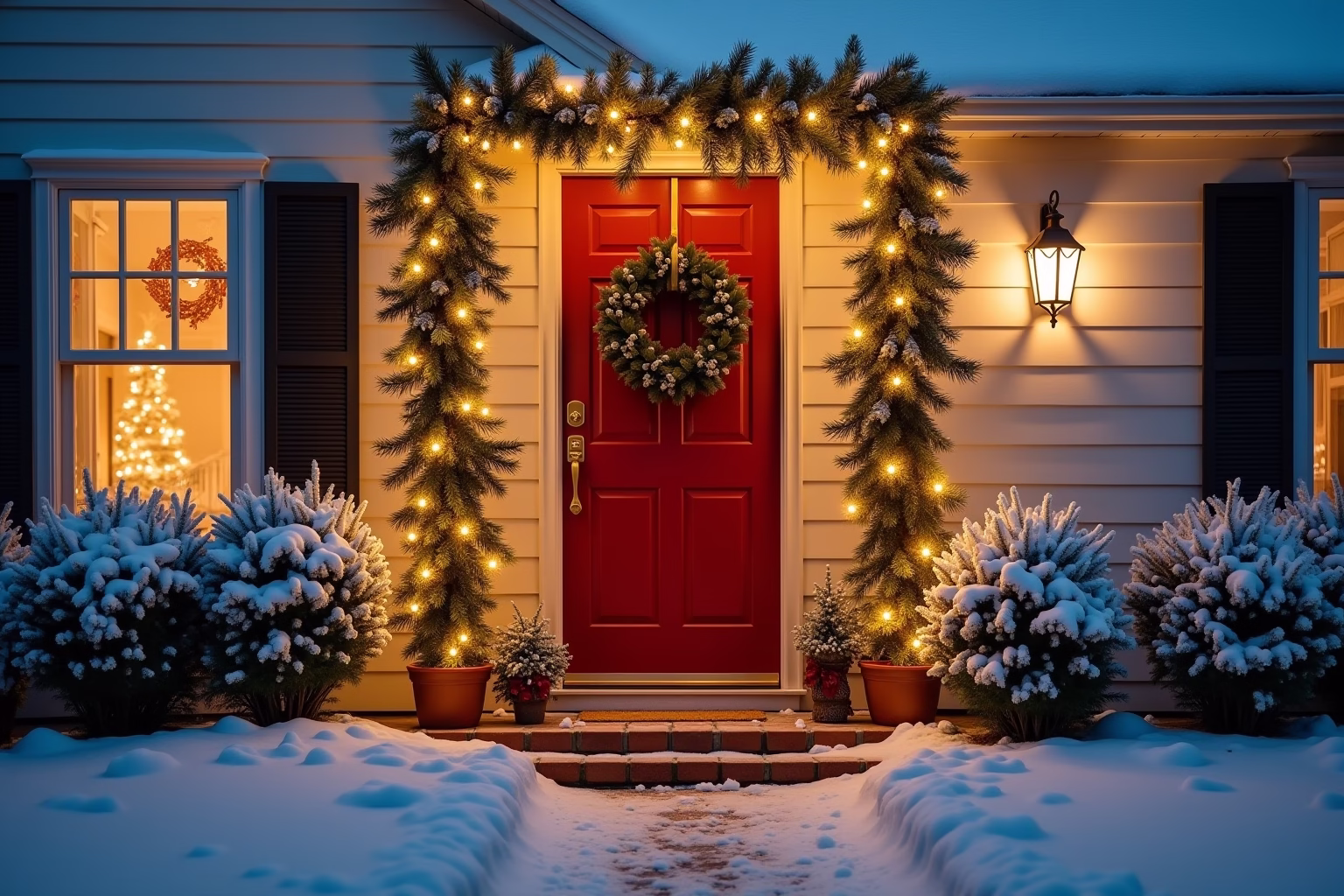 haustür weihnachtsdekoration-Titel