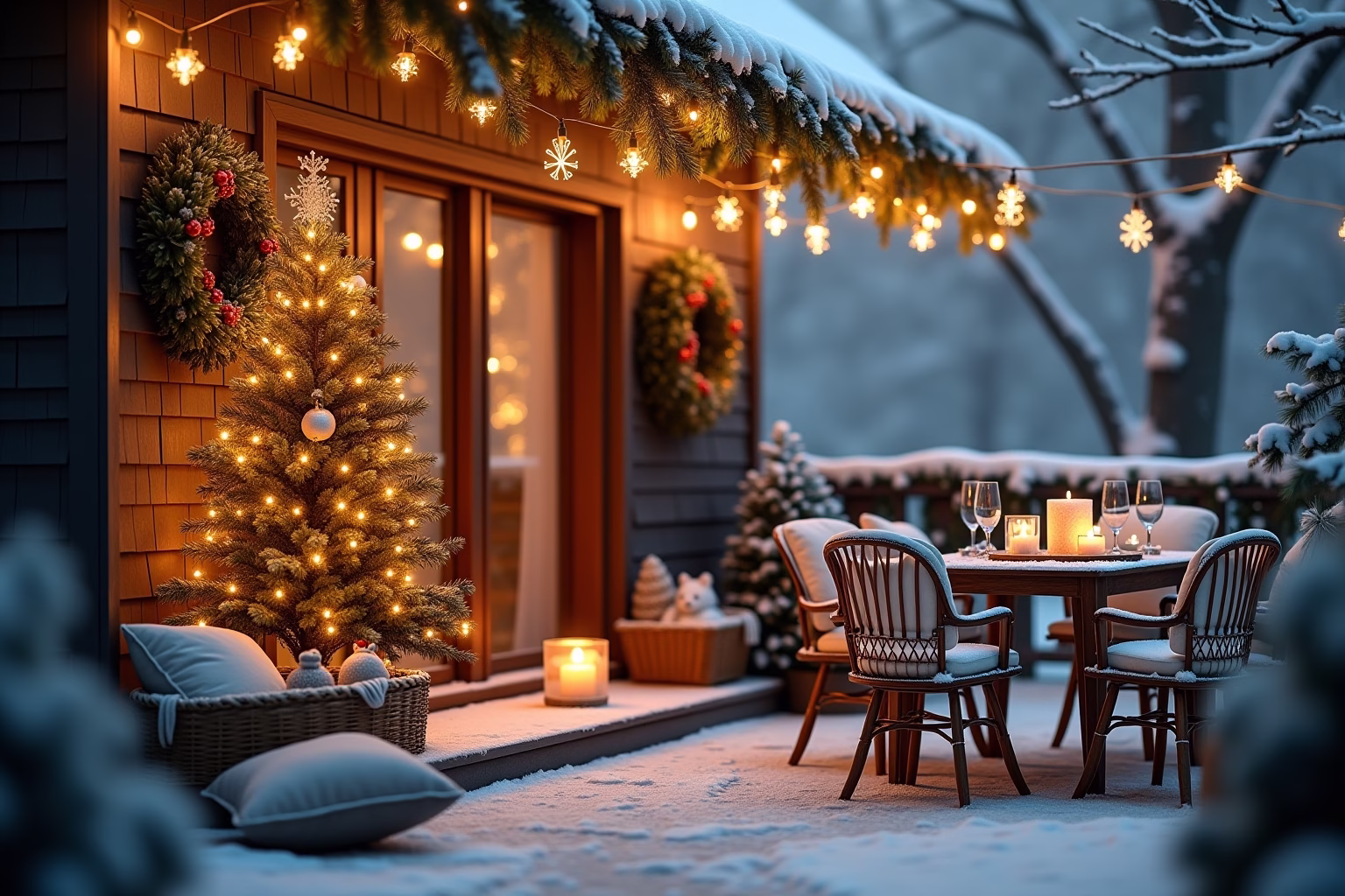 terrasse weihnachtlich dekorieren-Titel