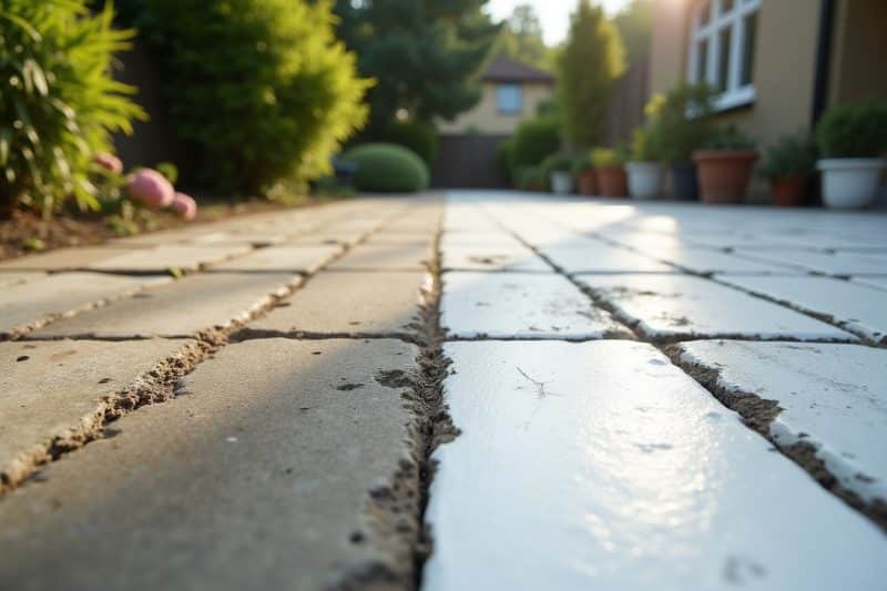 waschbetonplatten streichen vorher nachher-Titel
